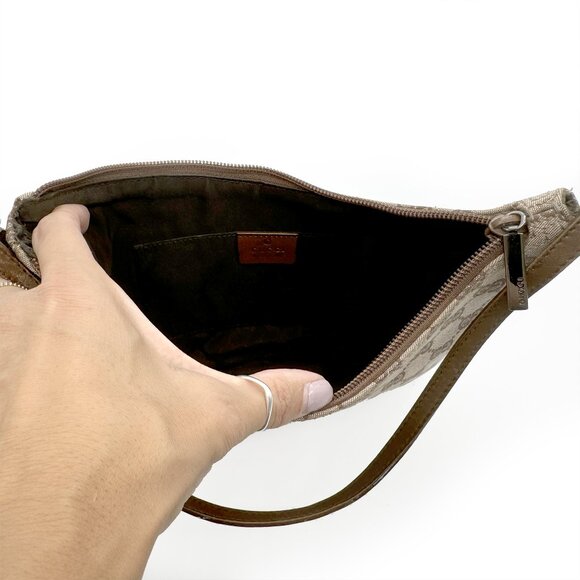 Gucci Vintage GG Pink Canvas Slim Pochette Mini Shoulder Bag COA Style #0050813 - Picture 5 of 13